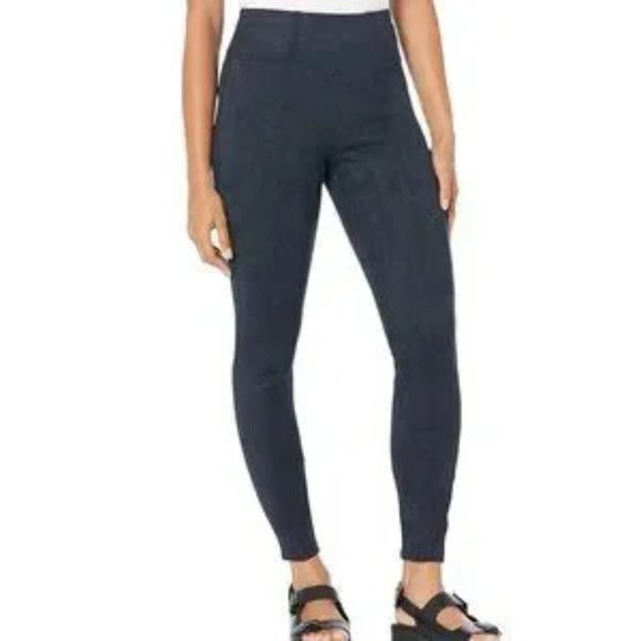 Spanx Faux Suede Leggings Classic Navy Size S New With Tags - Picture 1 of 6